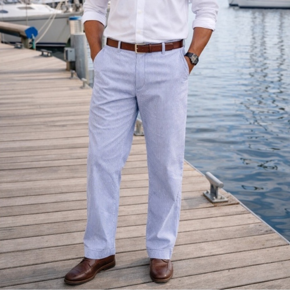 Ralph Lauren Men's Suffield Pant Searsucker 100% cotton 36x32